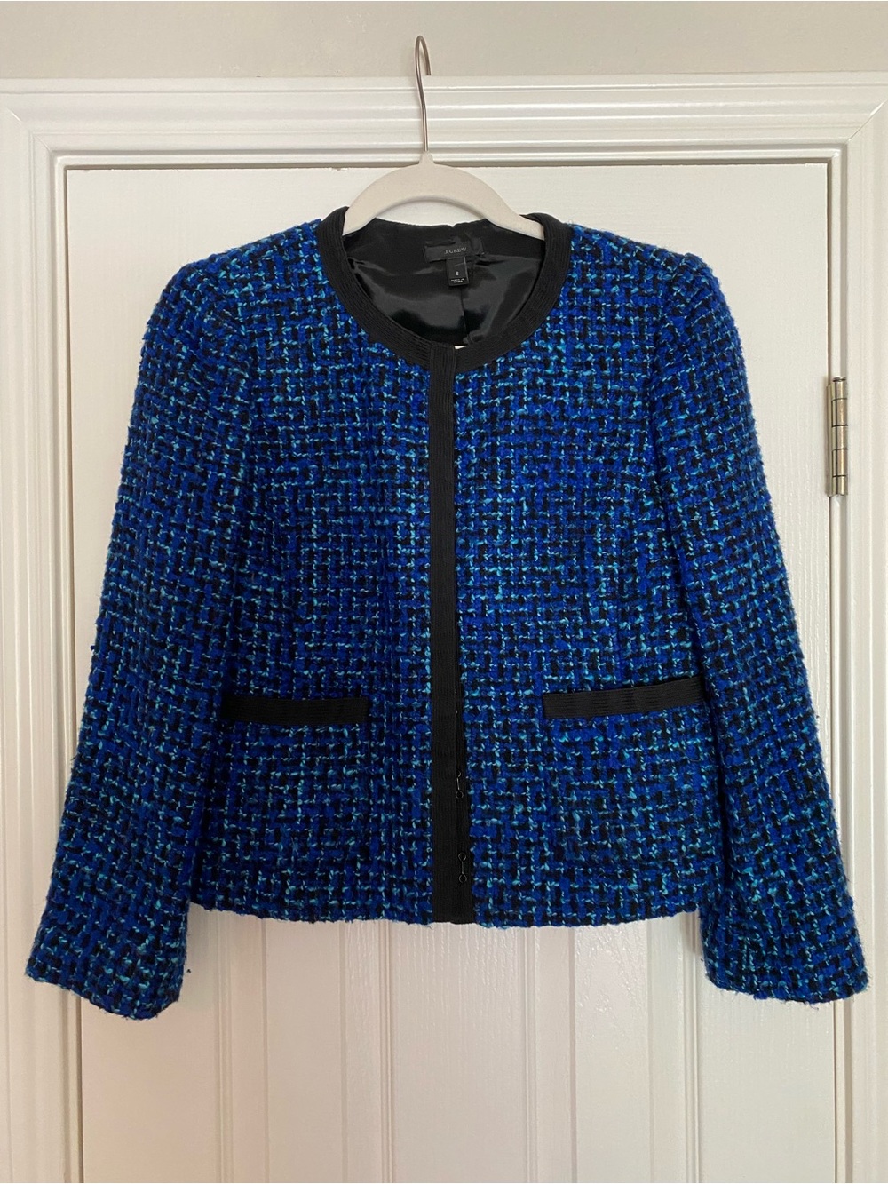 J.Crew Blue Tweed Lady Jacket